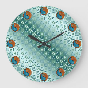 Pisces & Wood Snake Large Clock