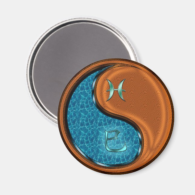 Pisces & Wood Snake Magnet (Front/Back)