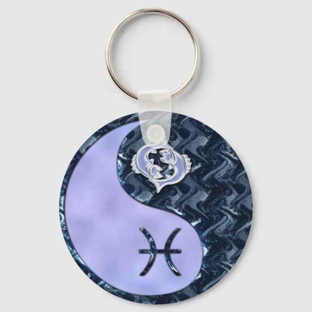 Pisces Yin Yang Key Ring (Front)
