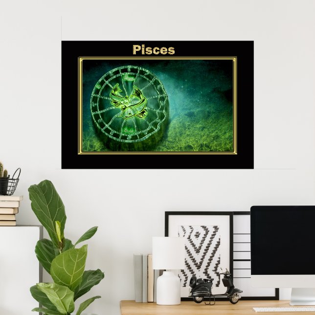 Pisces Zodiac Astrology design Poster (Home Office)