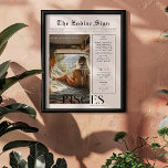 Pisces | Zodiac Astrology Photo Newspaper Poster<br><div class="desc">This birthday zodiac poster is styled to look like a sleek newspaper cover that features your own photo and information. Perfect for friends & family to wish them a happy day on turning one year older. With recipients name, and birthday and zodiac sign personality traits included, this poster makes the...</div>