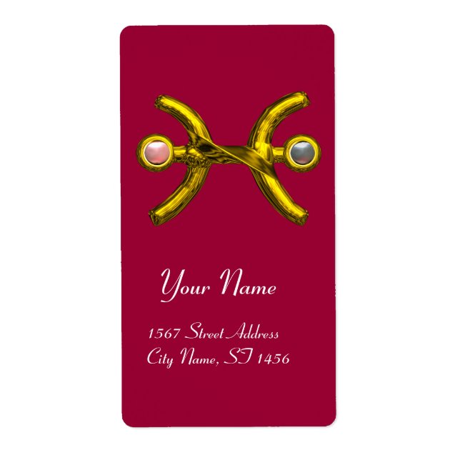 PISCES ZODIAC BIRTHDAY Pink White Pearls (Front)