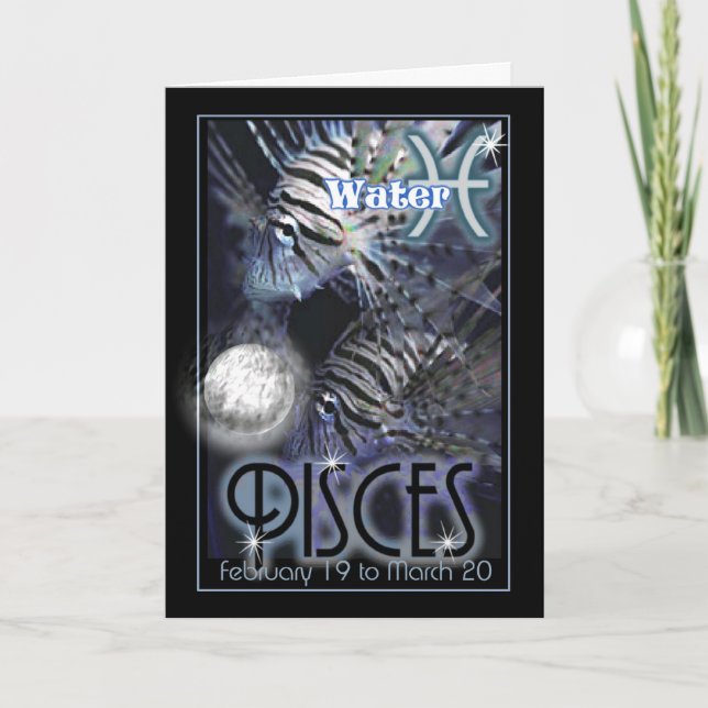 Pisces Zodiac card (Front)