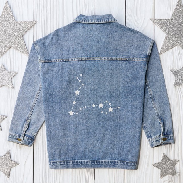 Pisces Zodiac Constellation Denim Jacket (Creator Uploaded)