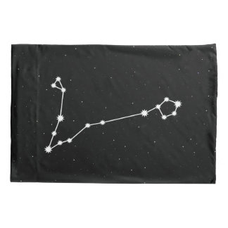 Pisces Zodiac Constellation Modern Black & White Pillowcase