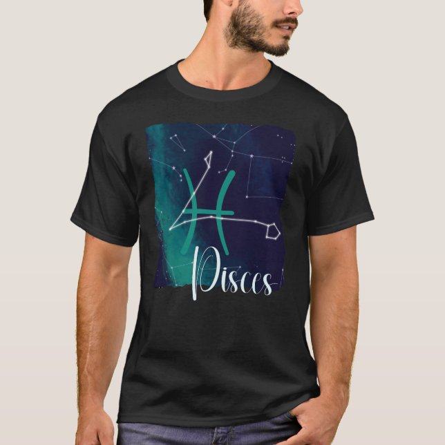 Pisces Zodiac Constellation T-Shirt (Front)