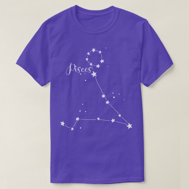 Pisces Zodiac Constellation T-shirt (Design Front)