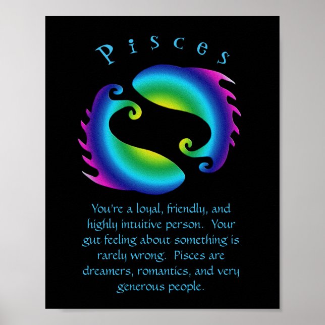 Pisces Zodiac Fish Astrology Sign (Front)