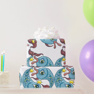 Pisces Zodiac Fish Celestial Astrology Wrapping Paper