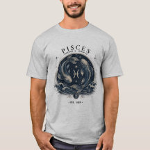 Pisces Zodiac Fish Vintage Men's T-Shirt