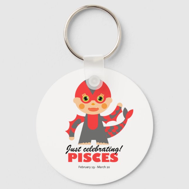 Pisces Zodiac for kids Key Ring (Front)