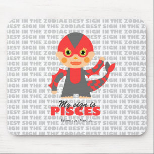 Pisces Zodiac for kids Mouse Mat