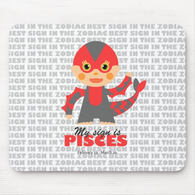 Pisces Zodiac for kids Mouse Mat (Front)