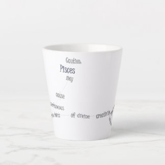 Pisces Zodiac Fun Inspiring Daily Use Custom Gift Latte Mug
