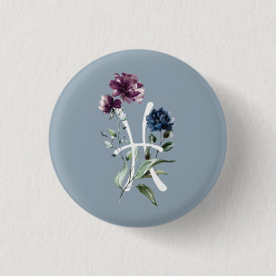 Pisces Zodiac Glyph 3 Cm Round Badge