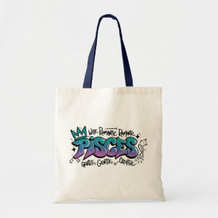 Pisces Zodiac Graffiti  Tote Bag
