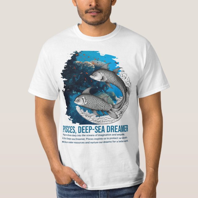 Pisces - Zodiac Greenstyle T-Shirt (Front)