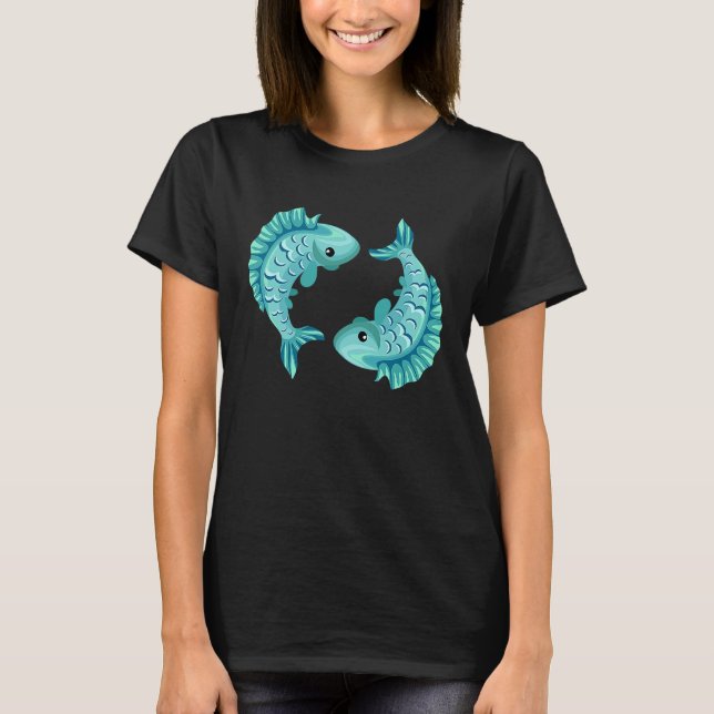 Pisces Zodiac Horoscope Astrology Astronomy Women  T-Shirt (Front)