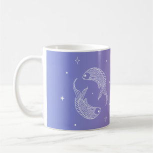 Pisces zodiac horoscope star sign gradient coffee mug