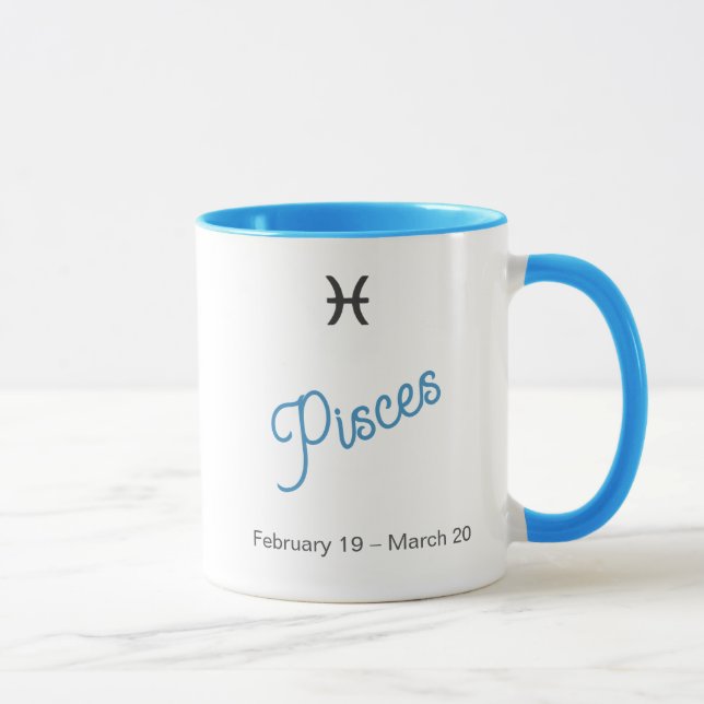 Pisces Zodiac Mug – Astrology Coffee Cup (Right)