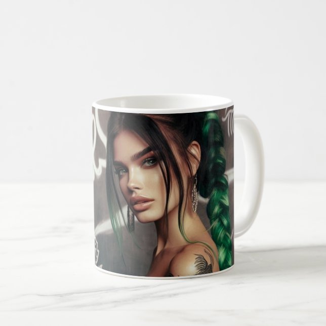 Pisces Zodiac Musician Piano Coffee Mug (Front Right)