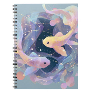 Pisces Zodiac Notebook – Dreamy Celestial Fish