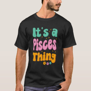 Pisces Zodiac Sign 70s Hippie Style T-Shirt