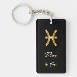 Pisces Zodiac Sign Acrylic Keychain