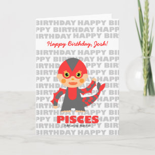 Pisces Zodiac Sign Birthday Card