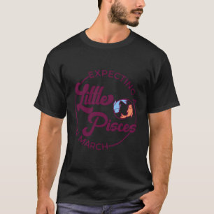 Pisces Zodiac Sign Expectant Dad Pregnancy Announc T-Shirt