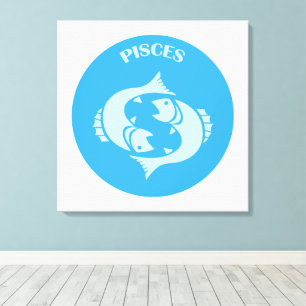 Pisces, Zodiac Sign, Horoscope, Astrology Canvas Print