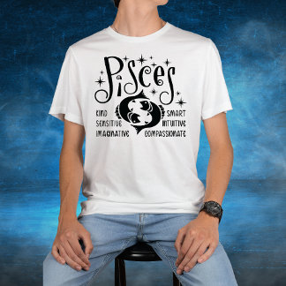 Pisces Zodiac Sign Horoscope Personality Traits T-Shirt