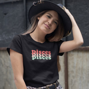 Pisces Zodiac Sign Light Green Power Colour T-Shirt