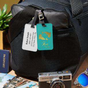 Pisces Zodiac Sign Luggage Tag