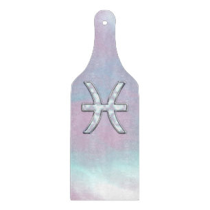 Pisces Zodiac Sign Mother of Pearl style Cutting Board