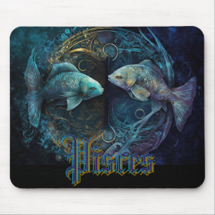 Pisces Zodiac Sign Mouse Mat