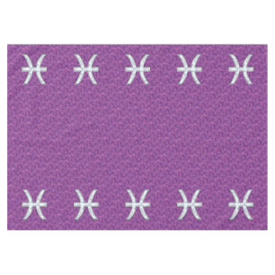 Pisces Zodiac Sign on Pink Digital Camo Tablecloth