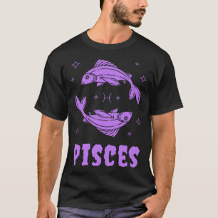 Pisces Zodiac Sign Purple Goth Gothic Astrology Ho T-Shirt