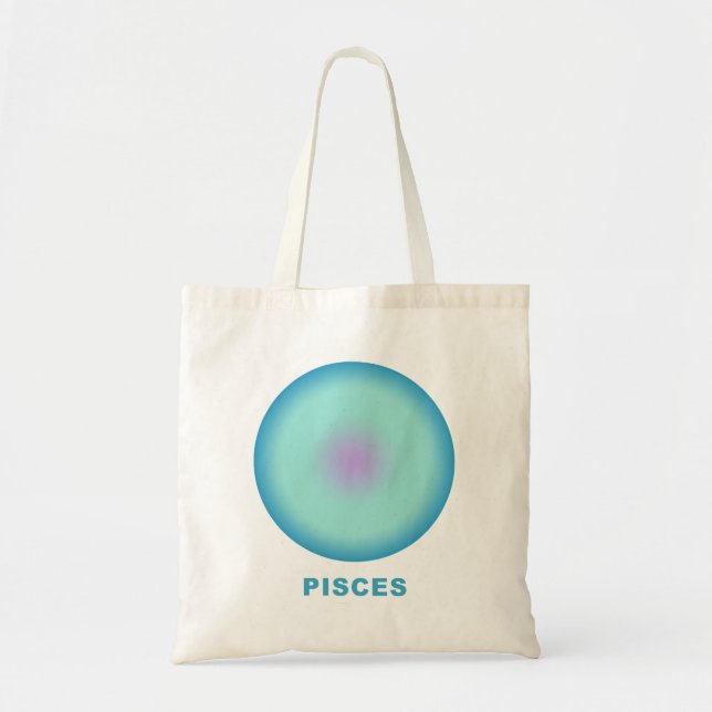 Pisces Zodiac Sign Stylish Gradient  Tote Bag (Front)