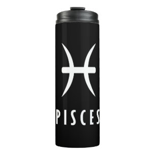 Pisces zodiac sign thermal tumbler
