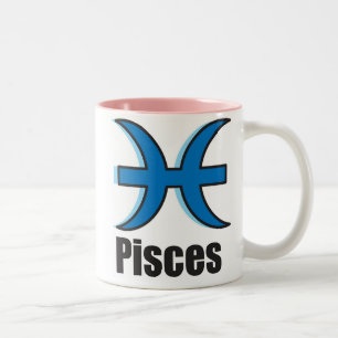 Pisces Zodiac Sign Two-Tone Coffee Mug