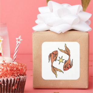 Pisces  Zodiac Square Sticker
