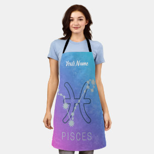 Pisces Zodiac Star Sign Horoscope Constellation Apron