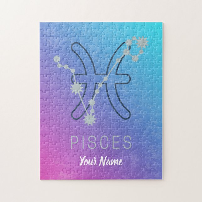 Pisces Zodiac Star Sign Horoscope Constellation Jigsaw Puzzle (Vertical)