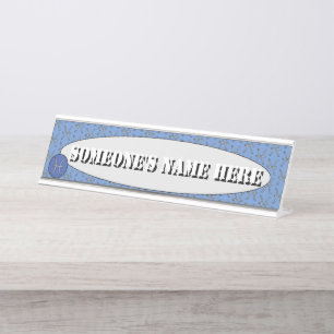 Pisces Zodiac Symbol Element by Kenneth Yoncich Desk Name Plate