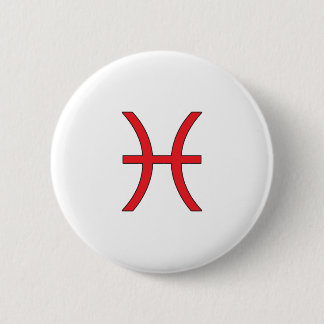 Pisces, Zodiac symbol, horoscope 6 Cm Round Badge