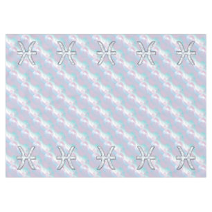 Pisces Zodiac Symbol Pastel Mother of Pearl style Tablecloth