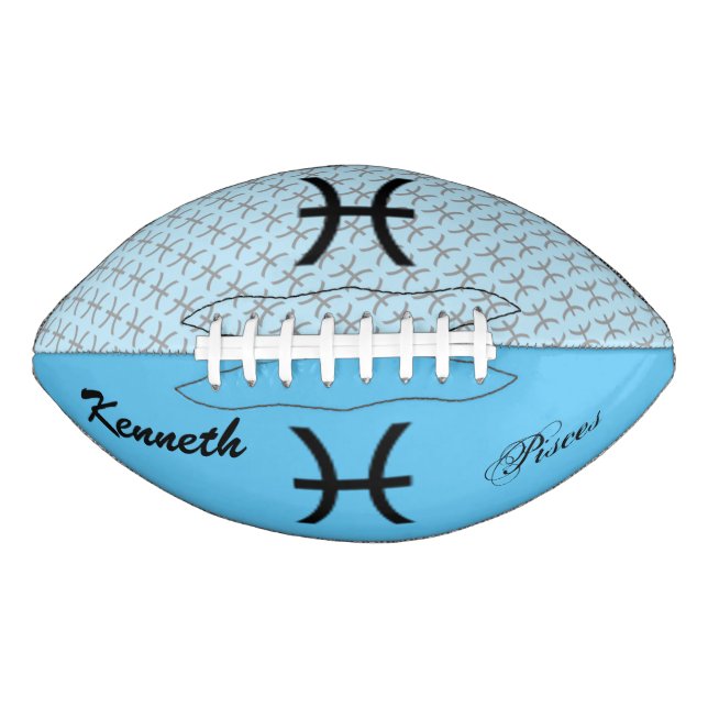 Pisces Zodiac Symbol Standard by Kenneth Yoncich American Football (Front)