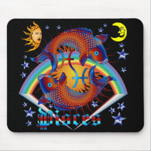 Pisces-Zodiac-V-1 Mouse Mat