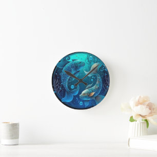 Pisces Zodiac Wall Clock